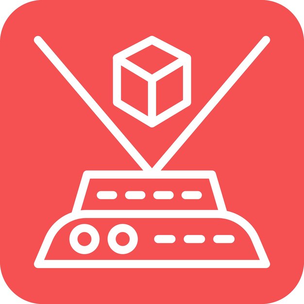 Estilo de icono holográfico de diseño vectorial