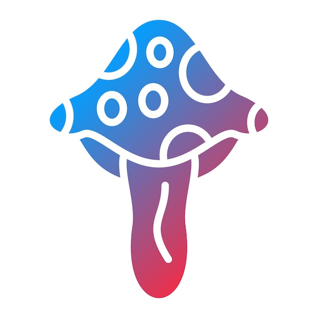 Estilo de icono de hongo de diseño vectorial
