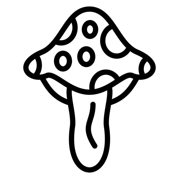 Estilo de icono de hongo de diseño vectorial