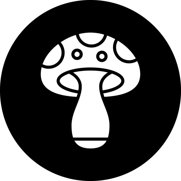 Estilo de icono de hongo de diseño vectorial