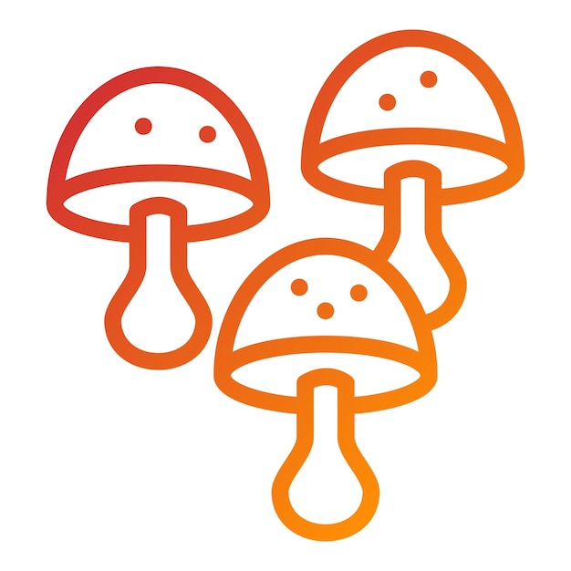 Estilo de icono de hongo de diseño vectorial
