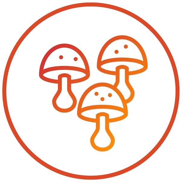 Estilo de icono de hongo de diseño vectorial