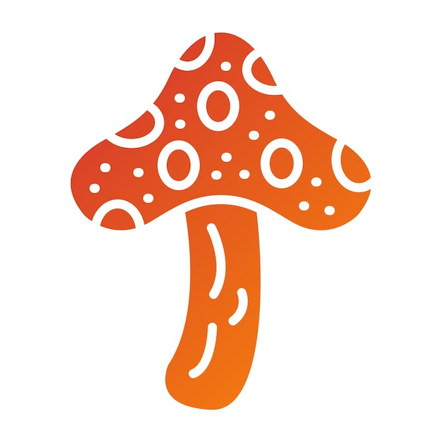 Estilo de icono de hongo de diseño vectorial