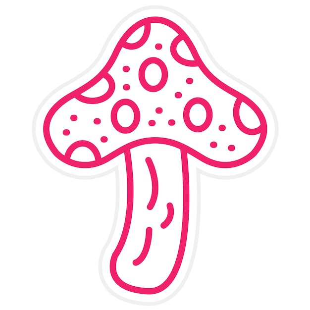 Estilo de icono de hongo de diseño vectorial