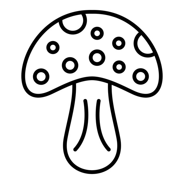 Estilo de icono de hongo de diseño vectorial