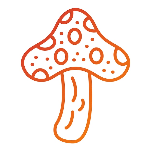 Estilo de icono de hongo de diseño vectorial