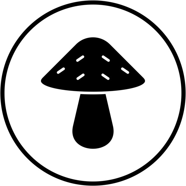 Estilo de icono de hongo de diseño vectorial