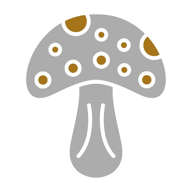 Estilo de icono de hongo de diseño vectorial