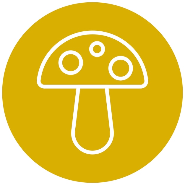 Estilo de icono de hongo de diseño vectorial