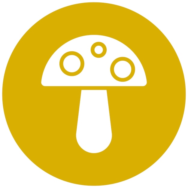 Estilo de icono de hongo de diseño vectorial