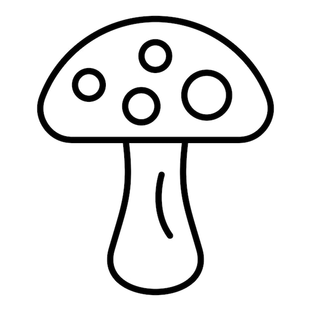 Estilo de icono de hongo de diseño vectorial