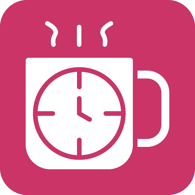 Vector estilo del icono de la hora del café