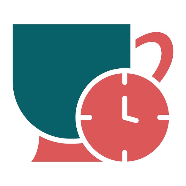 Vector estilo del icono de la hora del té