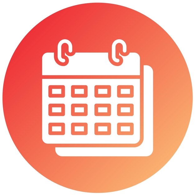 Estilo del icono del horario de diseño vectorial