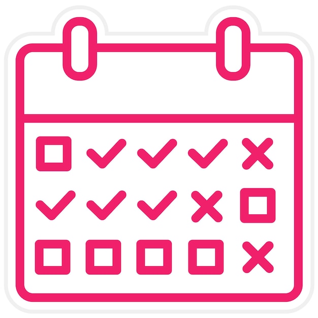 Estilo del icono del horario de diseño vectorial