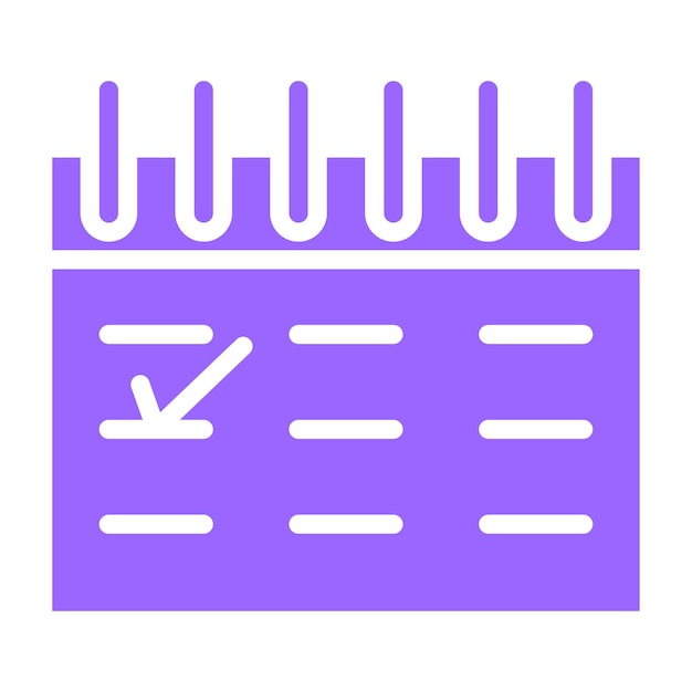 Estilo del icono del horario de diseño vectorial