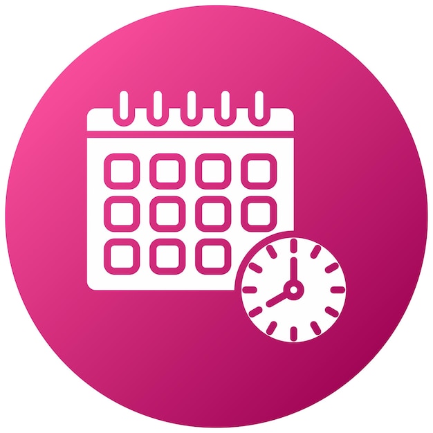 Vector estilo del icono del horario de diseño vectorial