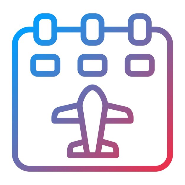 Estilo del icono del horario de vuelo del diseño vectorial