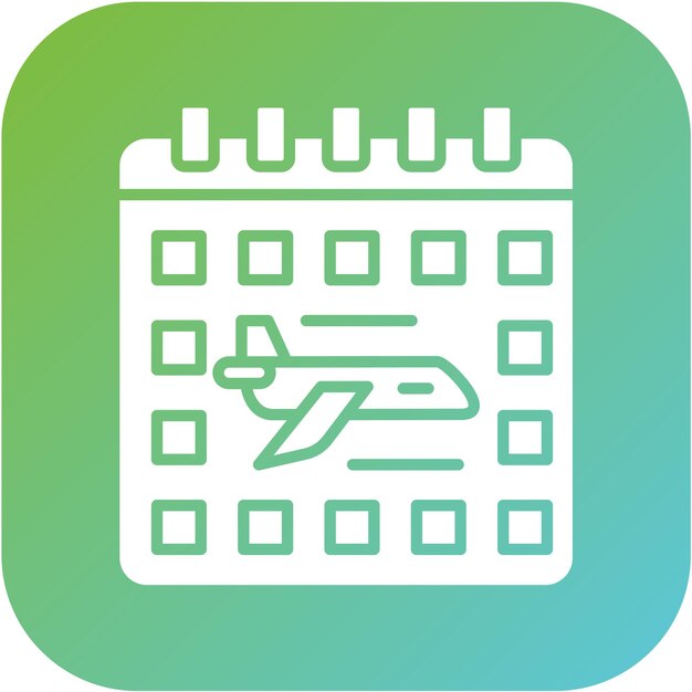 Estilo del icono del horario de vuelo del diseño vectorial