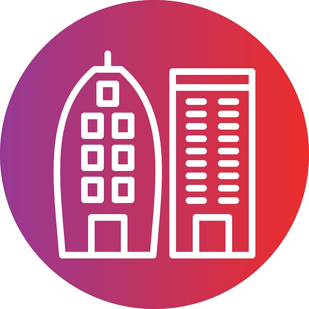 Estilo del icono del horizonte del diseño vectorial