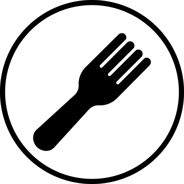 Estilo del icono de la horquilla de diseño vectorial