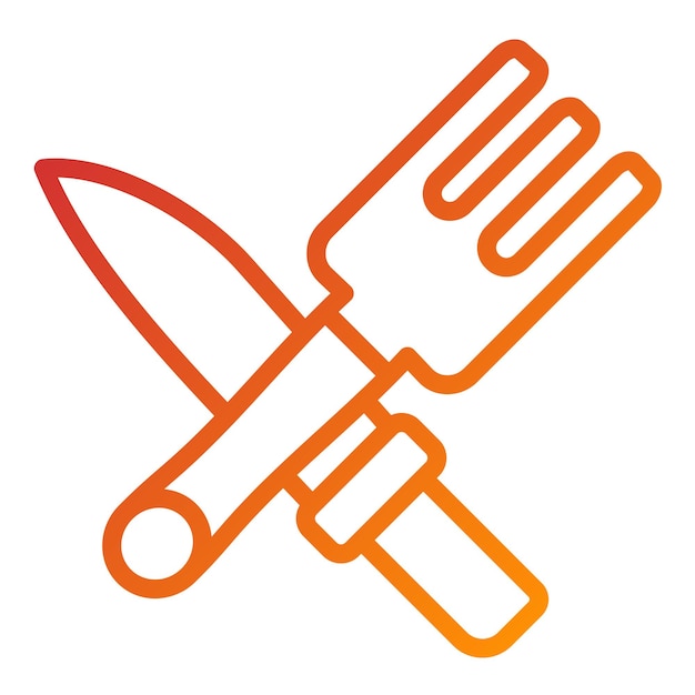 Estilo del icono de la horquilla de diseño vectorial