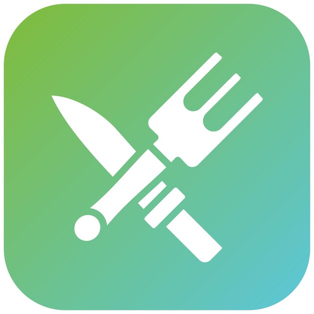 Estilo del icono de la horquilla de diseño vectorial