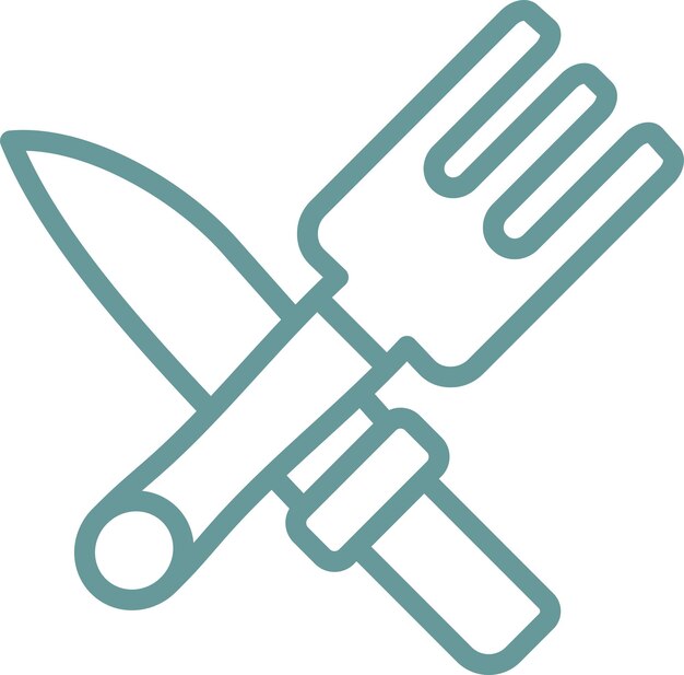 Estilo del icono de la horquilla de diseño vectorial