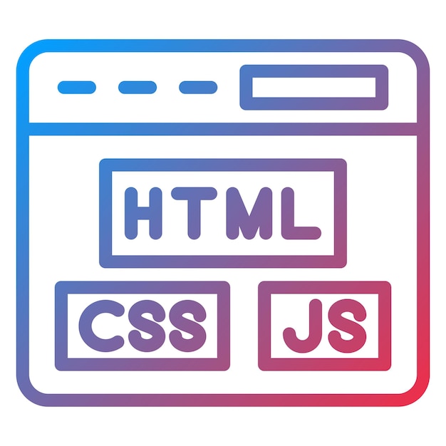 Vector estilo de icono de html js y css