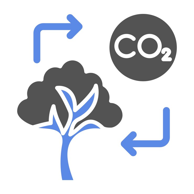 Vector estilo del icono de la huella de carbono