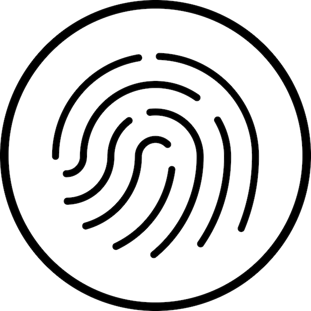 Estilo del icono de la huella dactilar de diseño vectorial