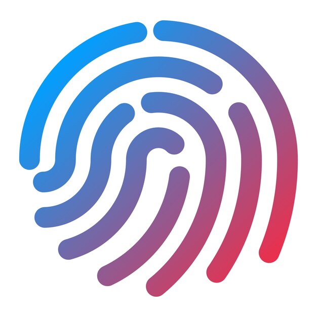 Estilo del icono de la huella dactilar de diseño vectorial