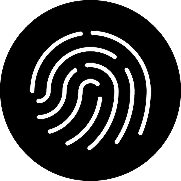 Estilo del icono de la huella dactilar de diseño vectorial