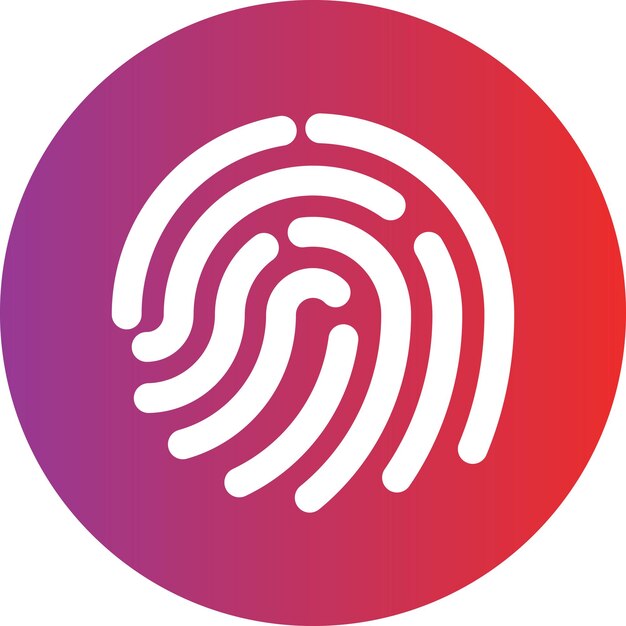Estilo del icono de la huella dactilar de diseño vectorial