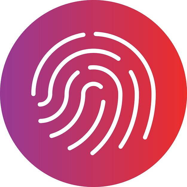 Estilo del icono de la huella dactilar de diseño vectorial