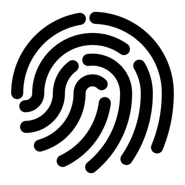 Estilo del icono de la huella dactilar de diseño vectorial