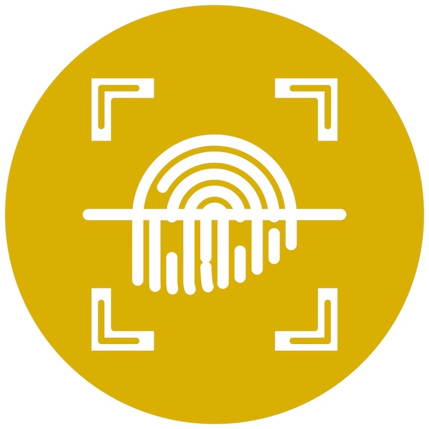 Estilo del icono de la huella dactilar de diseño vectorial