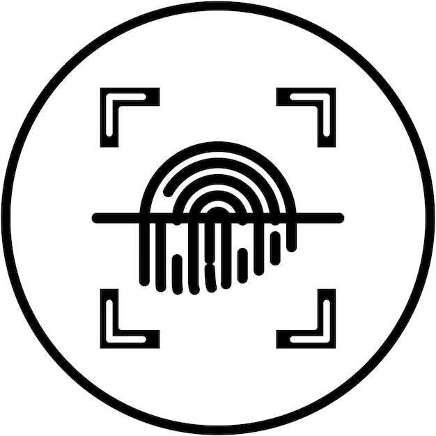 Estilo del icono de la huella dactilar de diseño vectorial