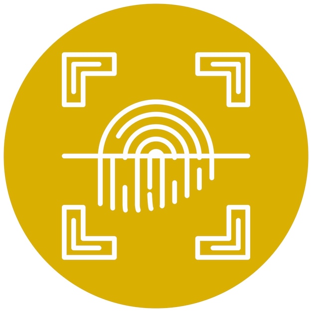 Estilo del icono de la huella dactilar de diseño vectorial