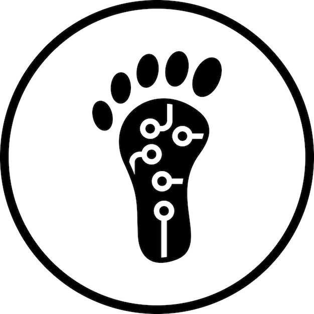 Estilo de icono de huella digital de diseño vectorial