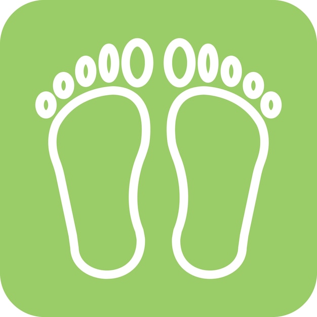 Estilo del icono de huella de diseño vectorial