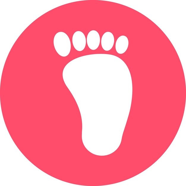 Estilo del icono de huella de diseño vectorial