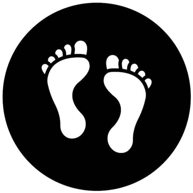 Estilo del icono de huella de diseño vectorial
