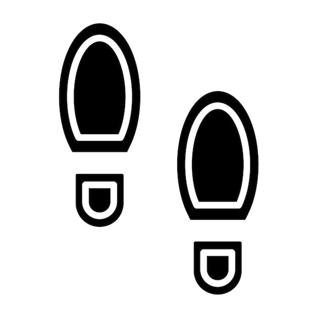 Estilo del icono de huella de diseño vectorial