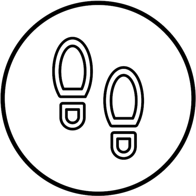 Estilo del icono de huella de diseño vectorial