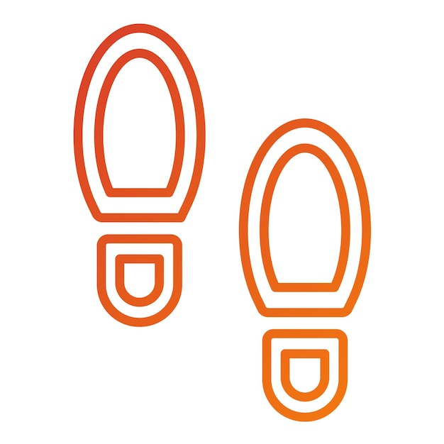 Estilo del icono de huella de diseño vectorial