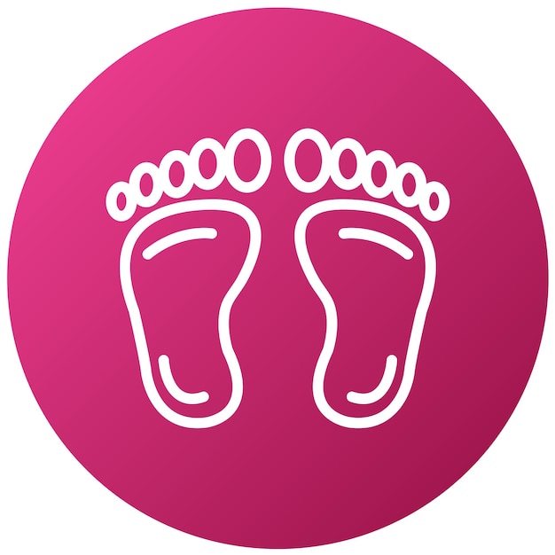 Estilo del icono de huella de diseño vectorial