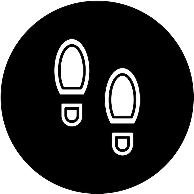 Estilo del icono de huella de diseño vectorial