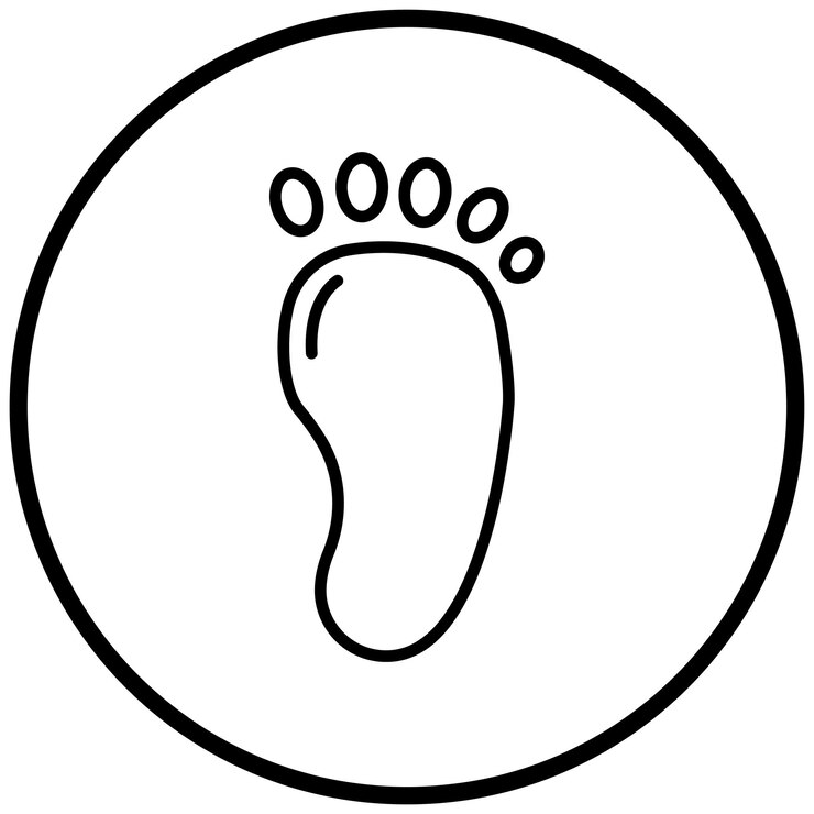 Vector estilo del icono de la huella