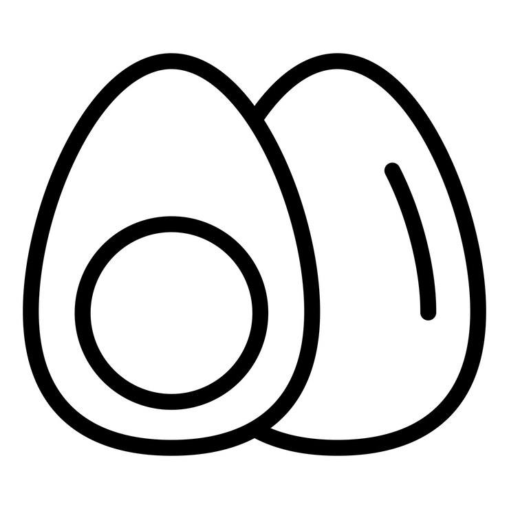 Estilo del icono del huevo cocido